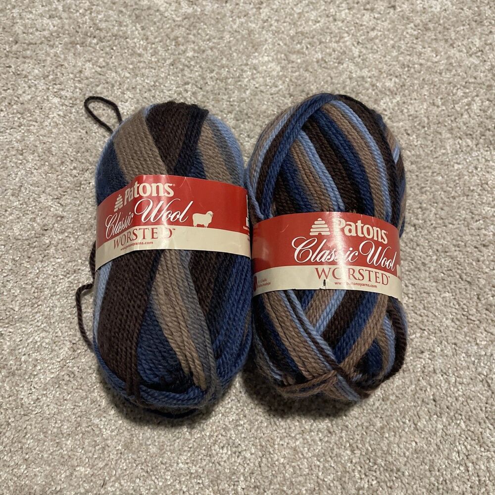 Patons Wedgewood Classic 100% Wool Worsted Yarn Set of 2